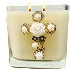 ROSE OF SHARON - BIBLICAL SCENT CROSS CANDLE